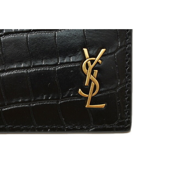 Saint Laurent Coin Case Tiny Monogram Crocodile Black - Picture 3 of 6